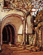 Grant Wood The Courtyard of Italy oil painting on canvas